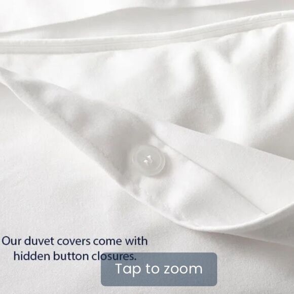 New The Company Store Stone Gray WrinkleFree Sateen King Duvet Cover 100% Cotton - Picture 6 of 10